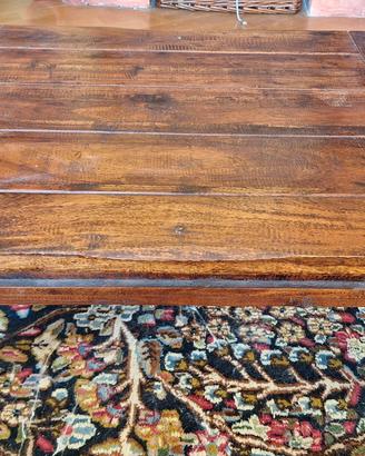 Tavolino basso rustico vintage legno massello