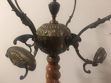 Attaccapanni originale anni ‘60 in ottone e legno