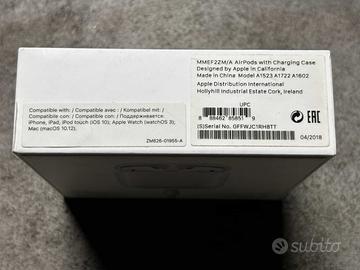 scatola per AirPods di 1ª Generazione (Modello MME