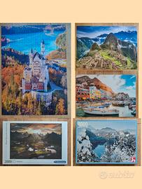 5 Puzzle Clementoni/Nathan Paesaggi 1000/1500/2000