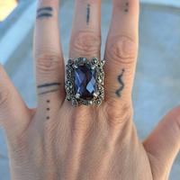 anello argento con ametista 
