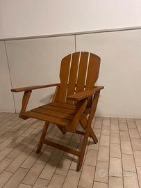 Sedie in legno pieghevoli da giardino