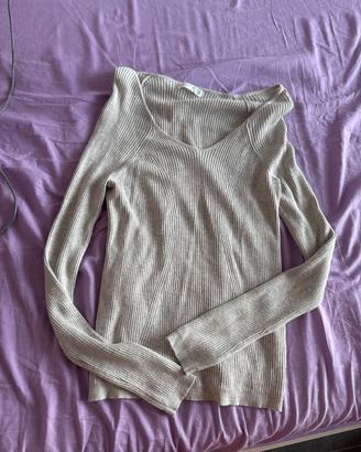 Maglia a maniche lunghe grigia