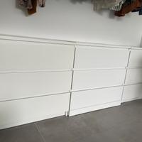 Cassettiera con 3 cassetti bianco 80x87