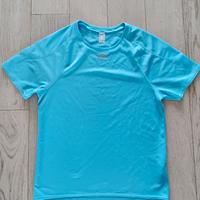 Maglia tecnica azzurra del Decathlon taglia S