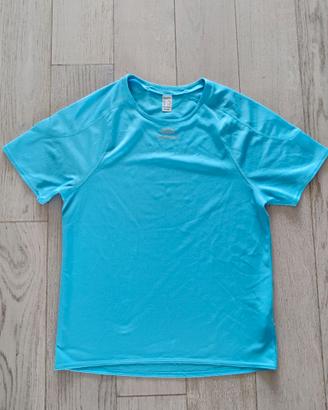 Maglia tecnica azzurra del Decathlon taglia S