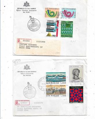 1964 / 1976 SAN MARINO 8 RACC/TE  FDC  1° GIORNO