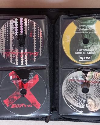 custodia porta 128 CD con manico e 56 CD originali