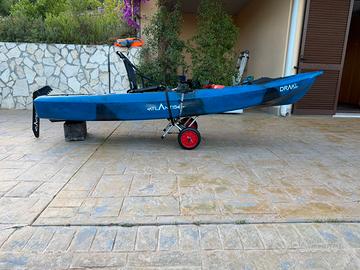 kayak canoa atlantis Draki pro pedali elica cm320
