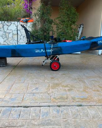 kayak canoa atlantis Draki pro pedali elica cm320