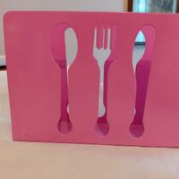 portatovaglioli rosa con sagome