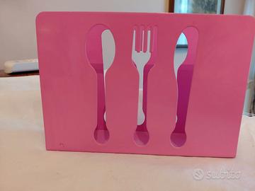 portatovaglioli rosa con sagome