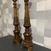 Candelabri in legno del 1800