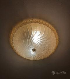 Plafoniera da soffitto in vetro di Murano