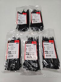 fascette elettricista nere 135x2,5 mm 500pz