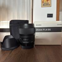 Obbiettivo 35mm 1.4 Sigma-Canon