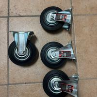 Ruote in gomma + ferro