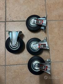 Ruote in gomma + ferro