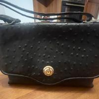 Borsa in pelle vintage nera