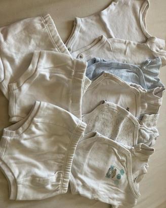 Body bimbo/bimba unisex con culottine 0-1 mese