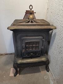 stufa legna ghisa e ottone tipo parlor stoves