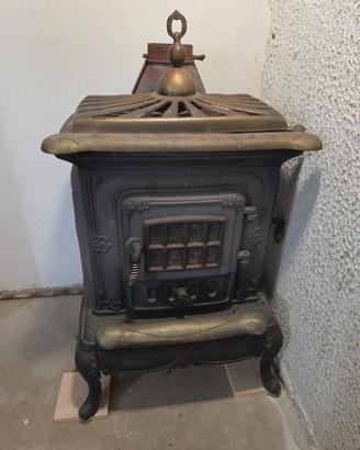 stufa legna ghisa e ottone tipo parlor stoves