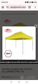 gazebo in alluminio 3x4,5 modello professionale