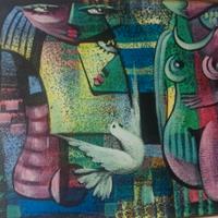 Dipinto artista Maestro Abdul Rahem Tatari