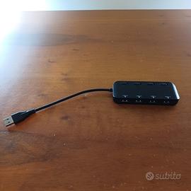 Hub 4 porte USB con pulsanti - 3.0