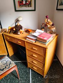 scrivania vimini bambù 