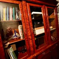 Libreria inglese  di pregio  radica di mogano