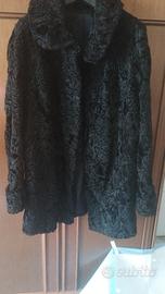 giacca trequarti nera astrakan come nuova