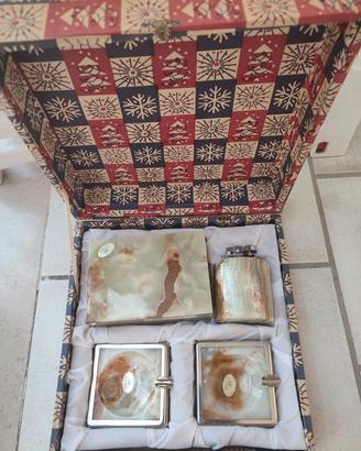Set da fumo completo in onice vintage