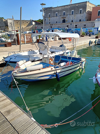 Barca 5 metri motore Johnson 40 CV guidabile senza