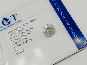 DIAMANTE NATURALE 1.02 CARATI K COLOR