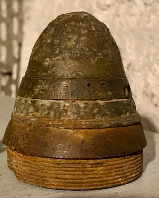 Spoletta ottone proiettile 75mm 1915/18