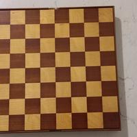 Scacchiera-Dama in legno, marca Didatto, anni 60.