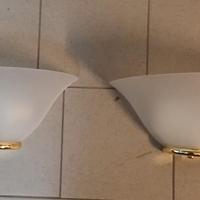 Lampade applique vetro satinato e oro