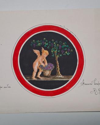 Dipinto a mano - R. Graziano- dipinto Pompei antic