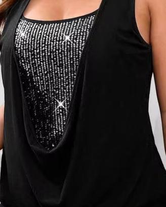 T-shirt shein curve con paillettes