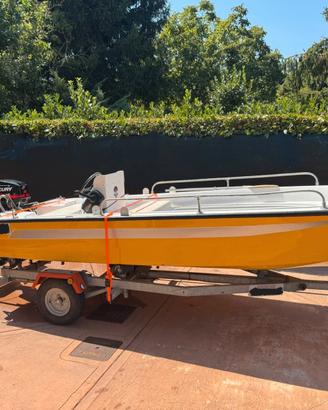 BARCA 4,30 m + CARRELLO + MERCURY 25 CV 2T