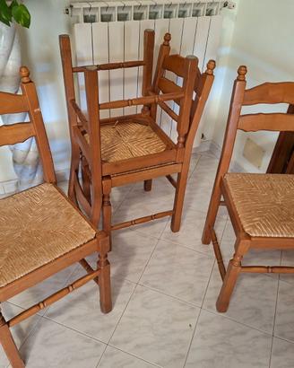 4 sedie in legno Lube