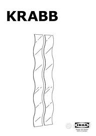 Coppia specchi ondulati da parete Ikea Krabb