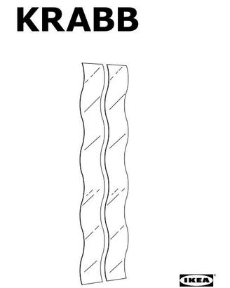 Coppia specchi ondulati da parete Ikea Krabb