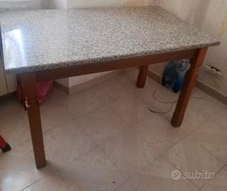 set tavolo + 4 sedie in legno