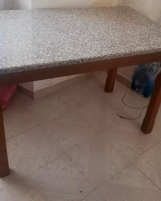 set tavolo + 4 sedie in legno