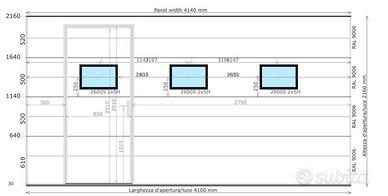 PORTONE SEZIONALE L 4100 X H 2160