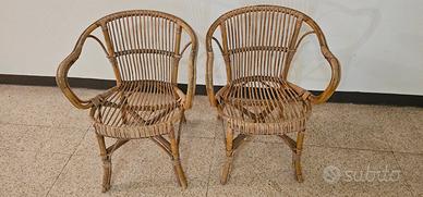 poltrone vintage in rattan modello M753