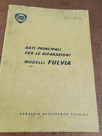 MANUALE TECNICO ORIGINALE LANCIA FULVIA 