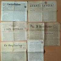 Lotto 38 giornali  francobolli  dal 1855 a 1949